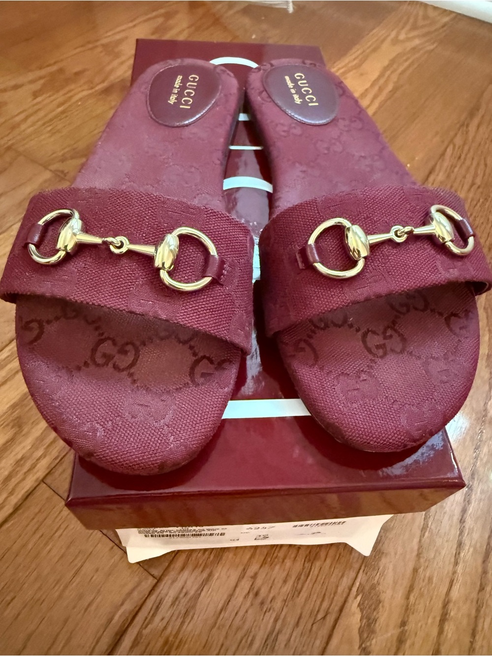 Gucci Siagia GG Canvas Horsebit Slide Sandals